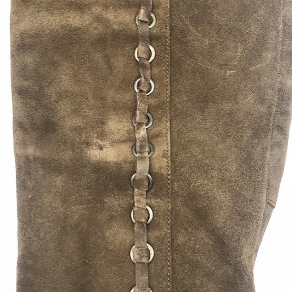 NINE WEST Nwadele Dark Green Suede Knee Boots - Picture 8 of 13
